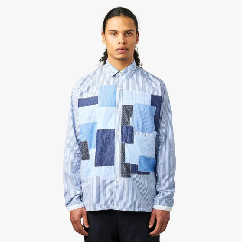 Junya Watanabe MAN Patchwork Shirt / Blue sold by Livestock