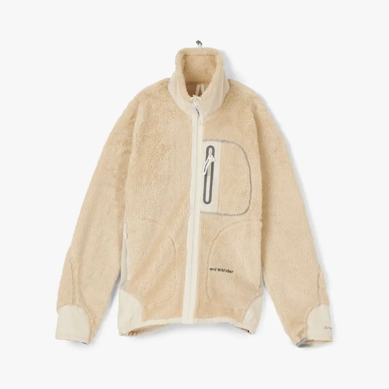 and wander High Loft Fleece Jacket / Off White | Parallel