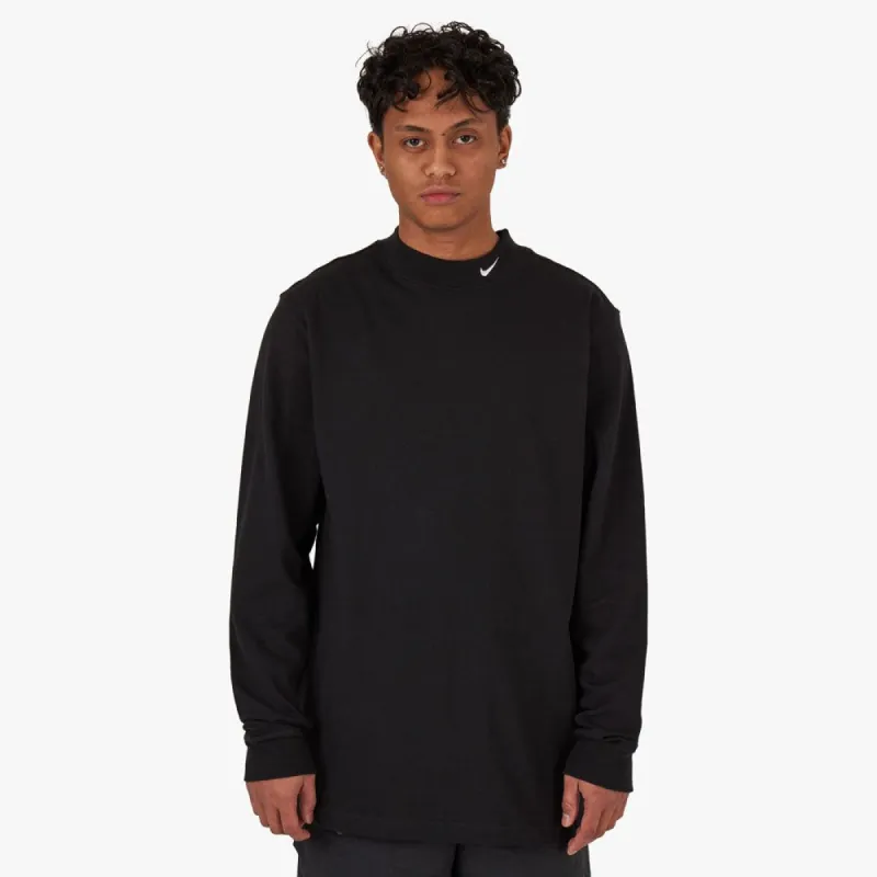 Nike Life LS Mock Neck Shirt Black / White sold by Livestock