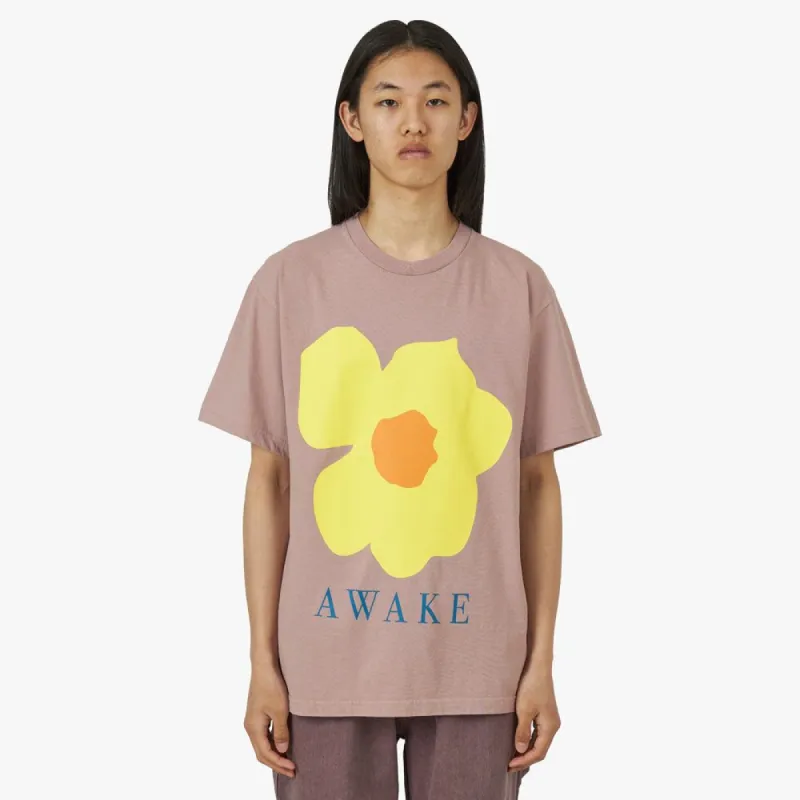 Awake NY Floral Printed T-shirt / Pale Mauve sold by Livestock
