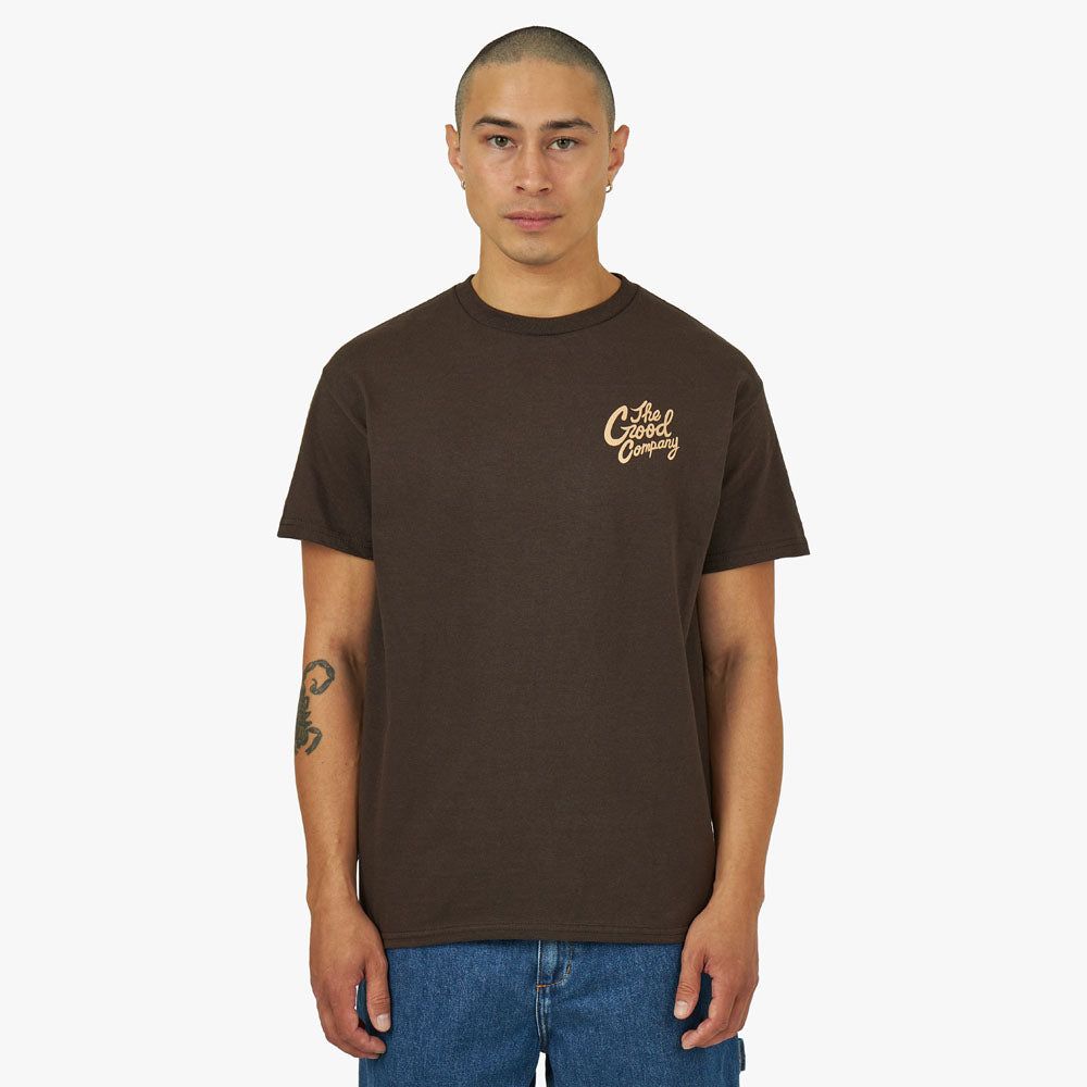 The Good Company Good Time Tee / Brown sold by Livestock
