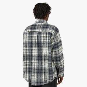 Fucking Awesome Heavy Flannel Overshirt / Navy / White sold by Livestock