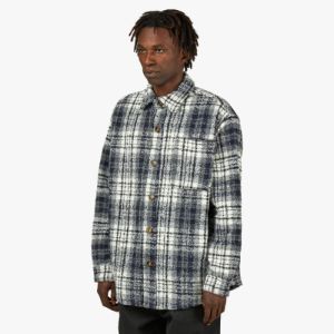 Fucking Awesome Heavy Flannel Overshirt / Navy / White sold by Livestock