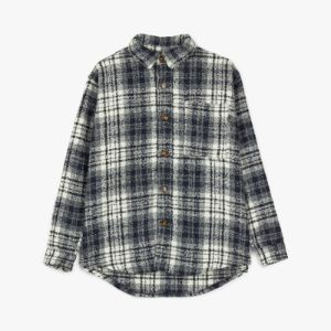 Fucking Awesome Heavy Flannel Overshirt / Navy / White sold by Livestock