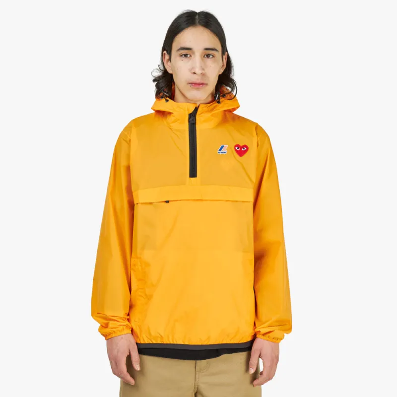 COMME des GARÇONS PLAY x K-Way Half Zip Hoodie / Orange made by Comme des Garcons PLAY