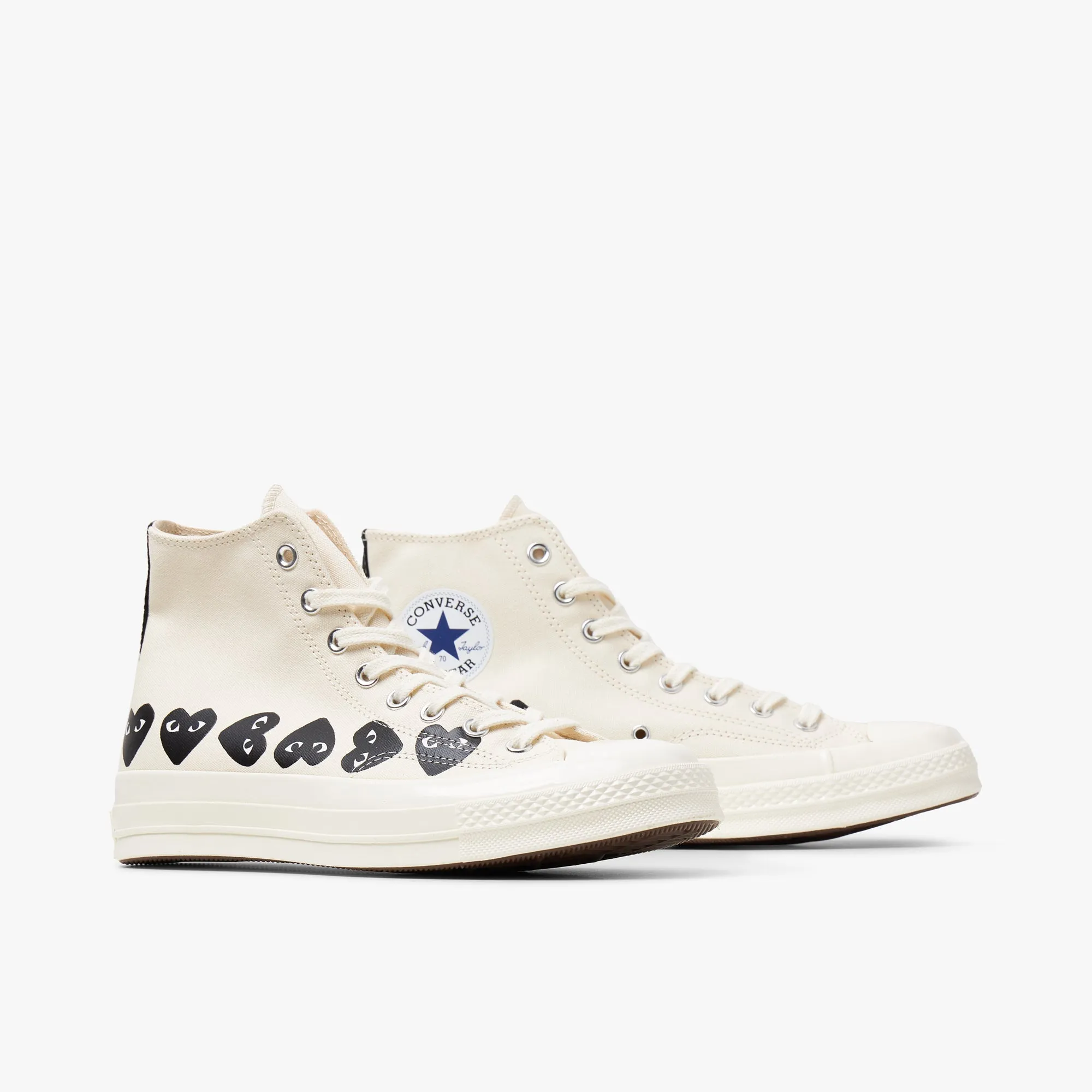 Converse x COMME des GARÇONS PLAY Chuck Taylor Hi / Multi Heart Beige sold by Livestock product image thumbnail 3