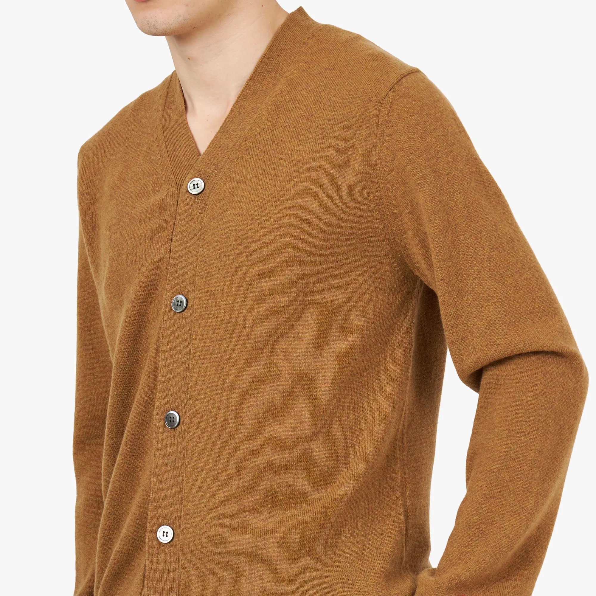 COMME des GARÇONS PLAY Small Red Heart Cardigan / Camel sold by Livestock product image thumbnail 4