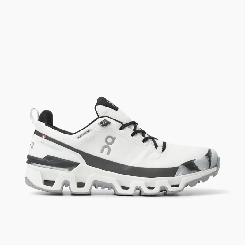 On Cloudwander Waterproof High Alpine Ivory / Black sold by Livestock