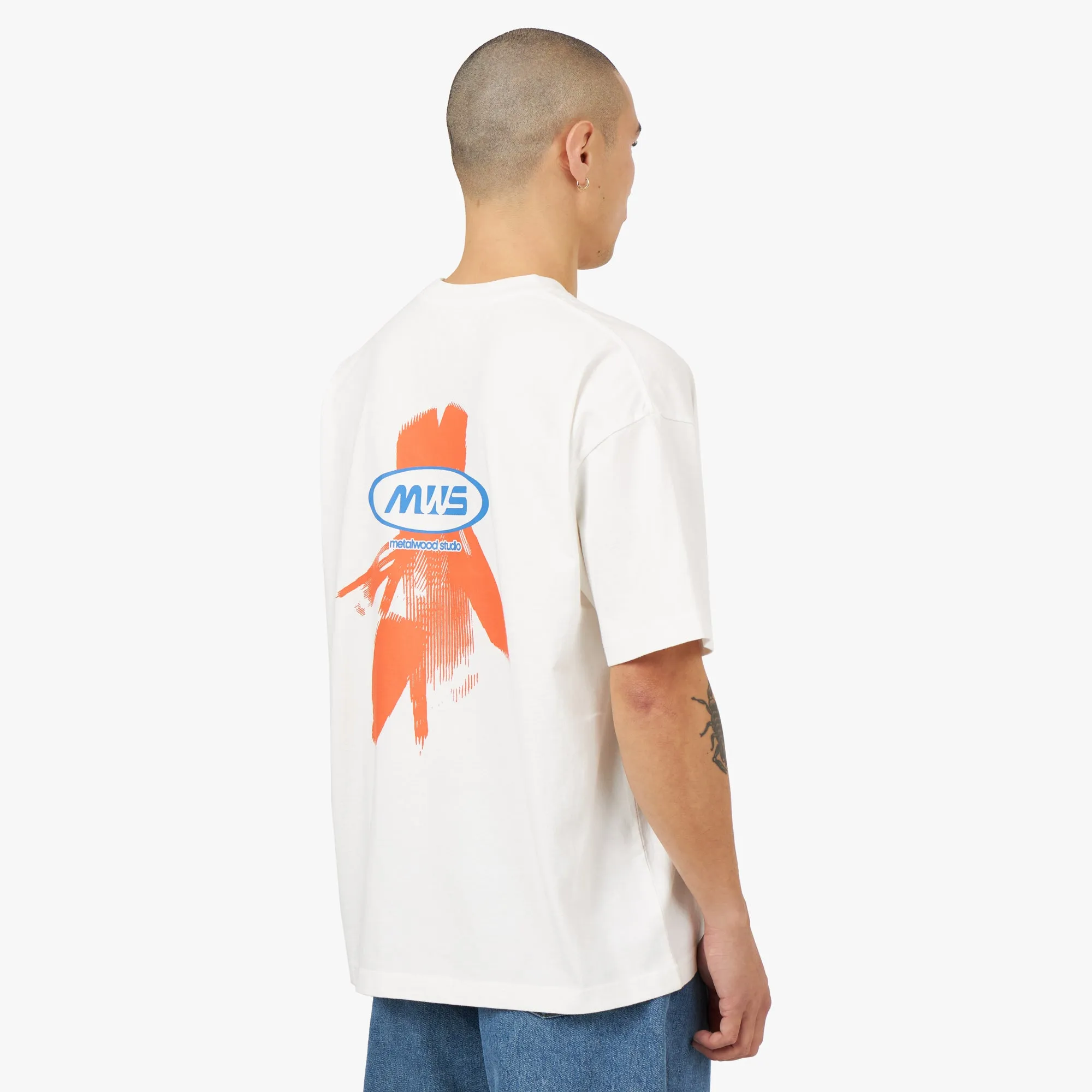 Metalwood Studio Brush Strokes T-shirt / White sold by Livestock product image thumbnail 2