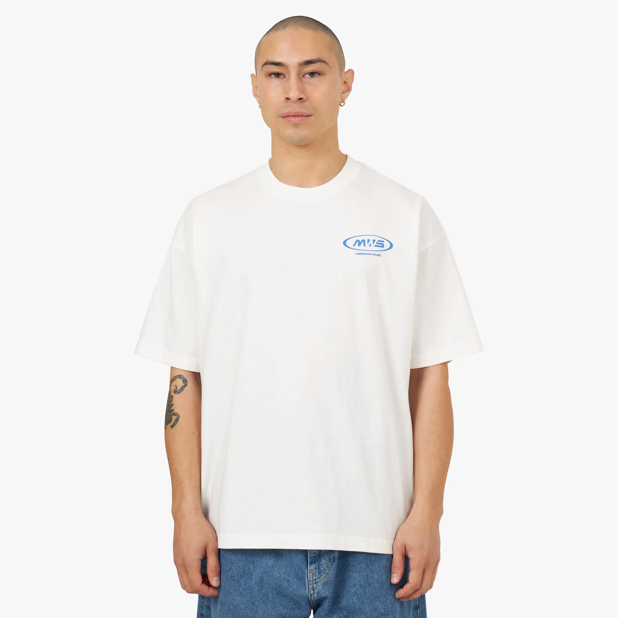 Metalwood Studio Brush Strokes T-shirt / White sold by Livestock