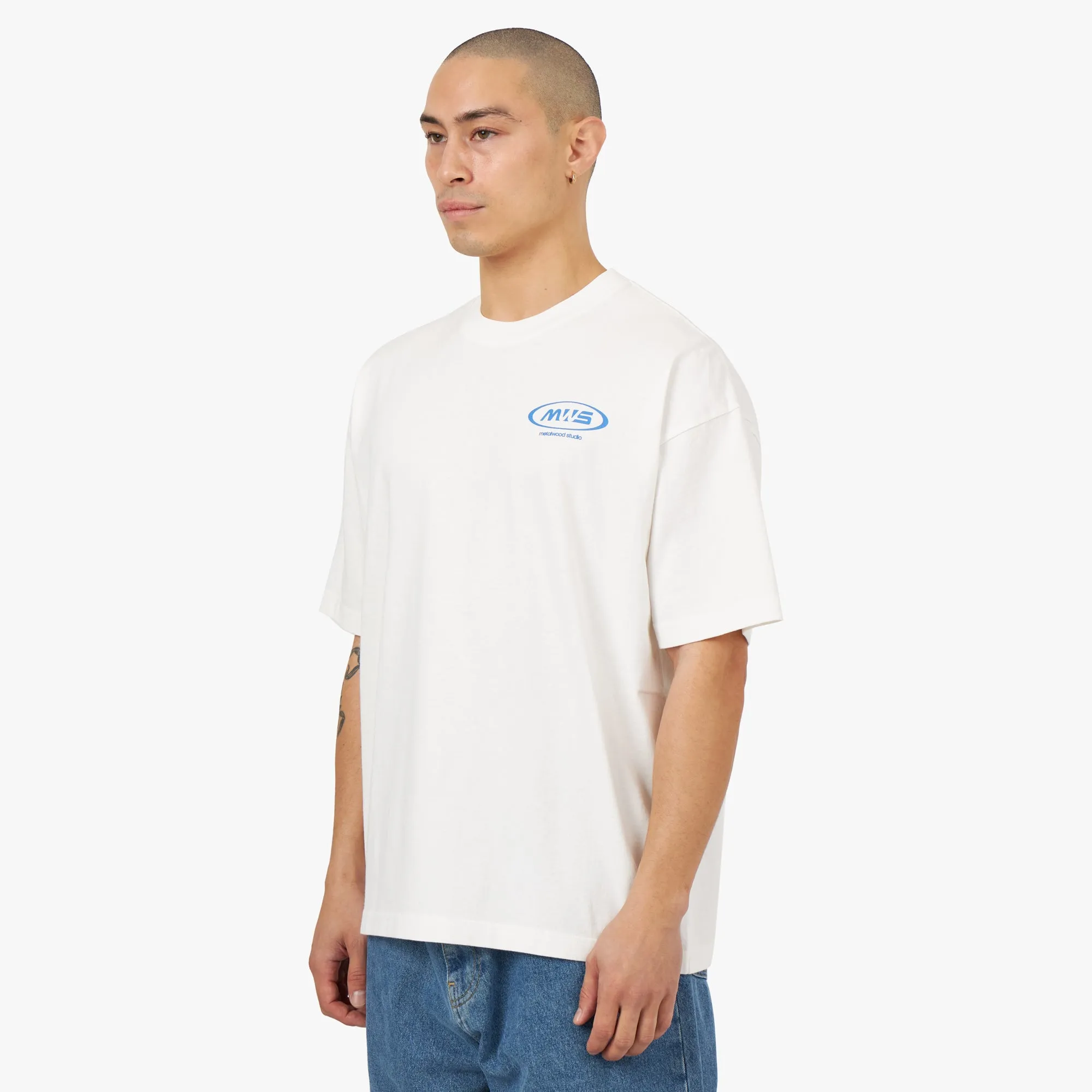 Metalwood Studio Brush Strokes T-shirt / White sold by Livestock product image thumbnail 3
