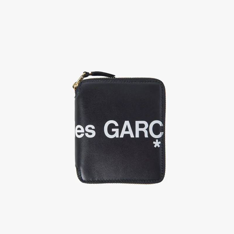 COMME des GARÇONS WALLET Huge Logo Full Zip Wallet / Black sold by Livestock