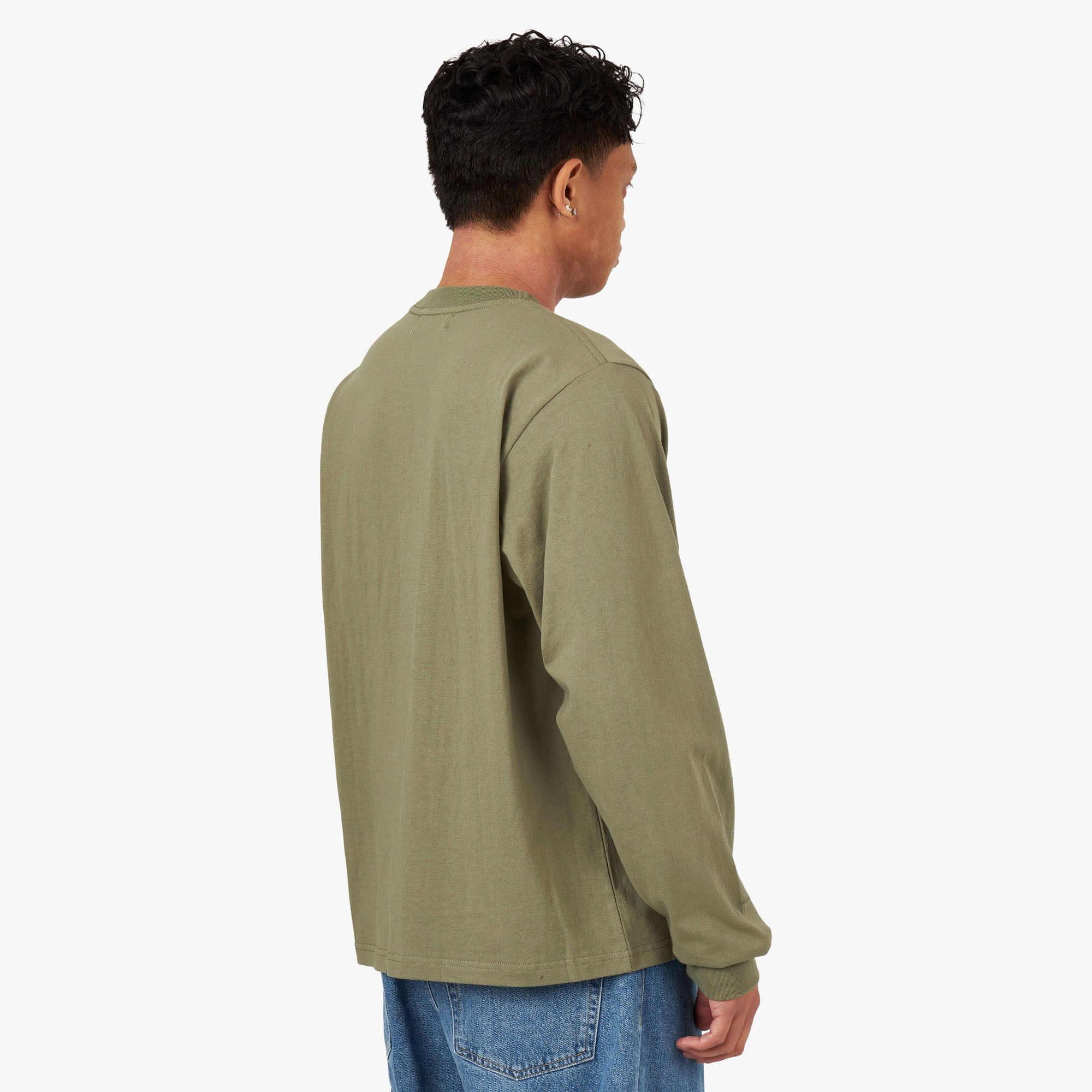 Museum of Peace & Quiet Healing Systems Long Sleeve T-shirt / Olive sold by Livestock product image thumbnail 3