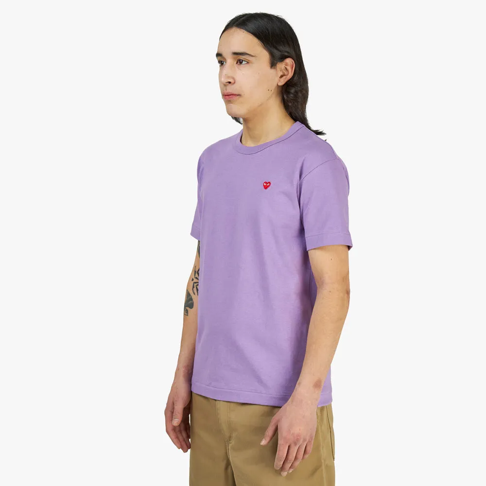 COMME des GARÇONS PLAY Red Heart T-shirt / Purple sold by Livestock product image thumbnail 2