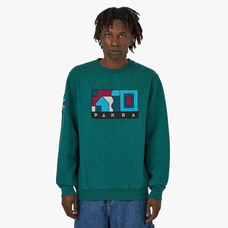 by Parra Blockhaus Crewneck / Pine Green sold by Livestock