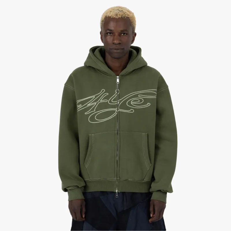 4YE Signature Zip Hoodie Moss / Light Green sold by Livestock