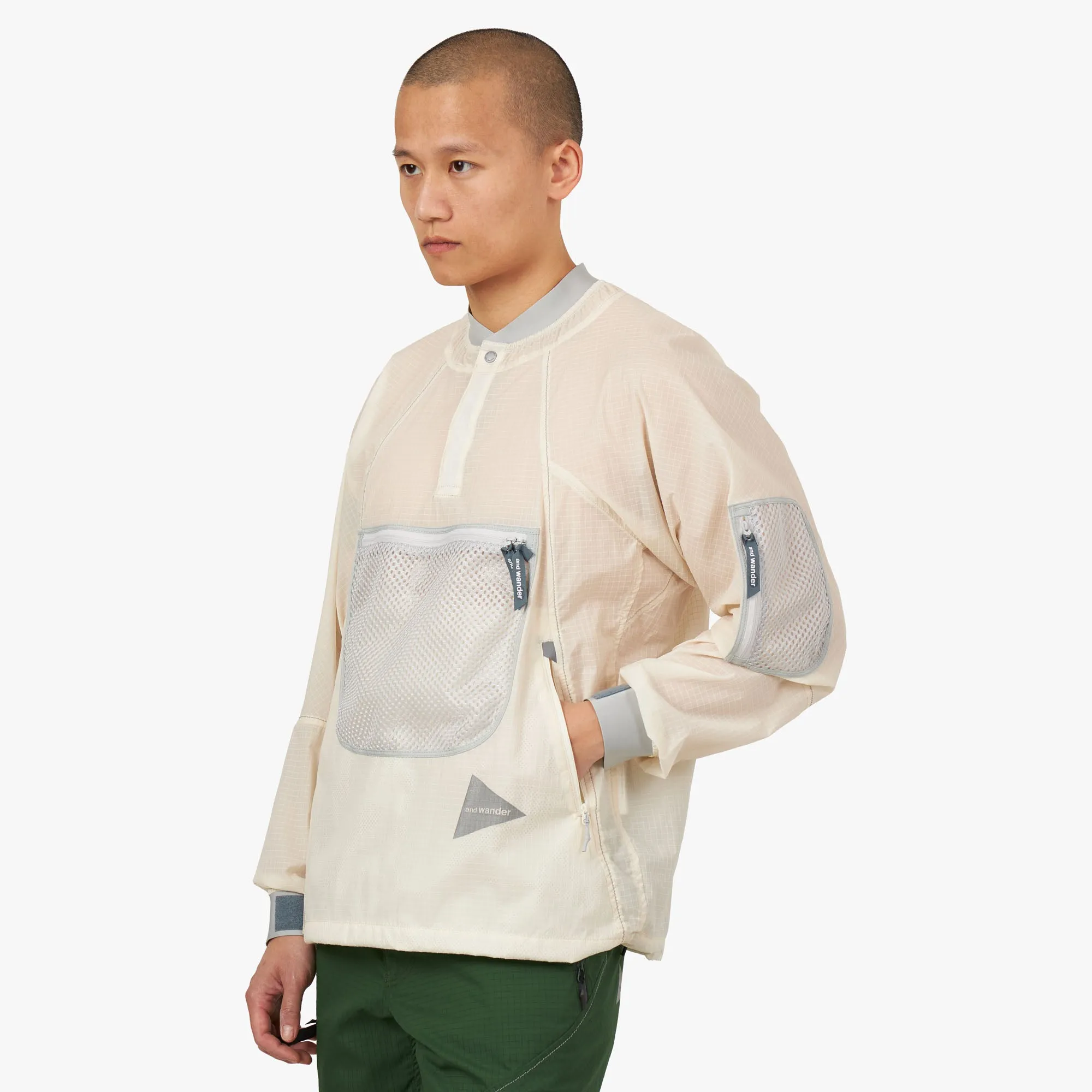 and wander Breath Rip Pullover Jacket / Off White sold by Livestock product image thumbnail 2