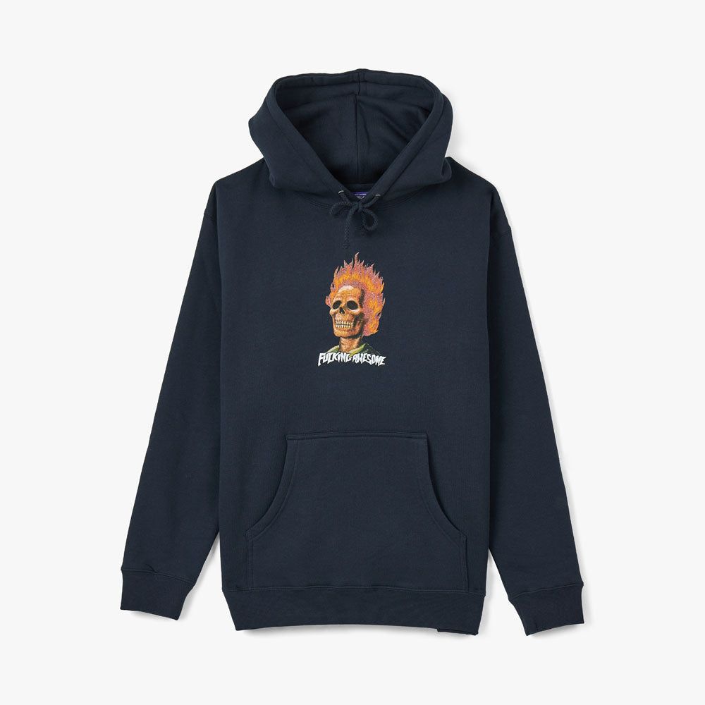 Fucking Awesome Flame Skull Pullover Hoodie / Navy sold by Livestock product image thumbnail 4