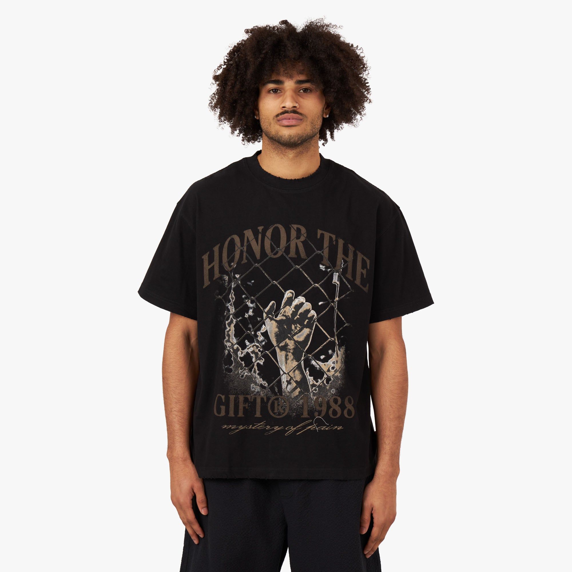 Honor The Gift Mystery of Pain T-shirt / Black sold by Livestock