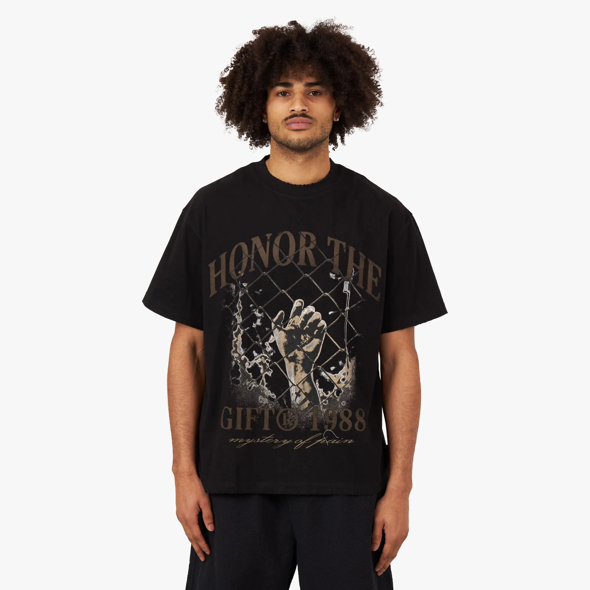Honor The Gift Mystery of Pain T-shirt / Black sold by Livestock