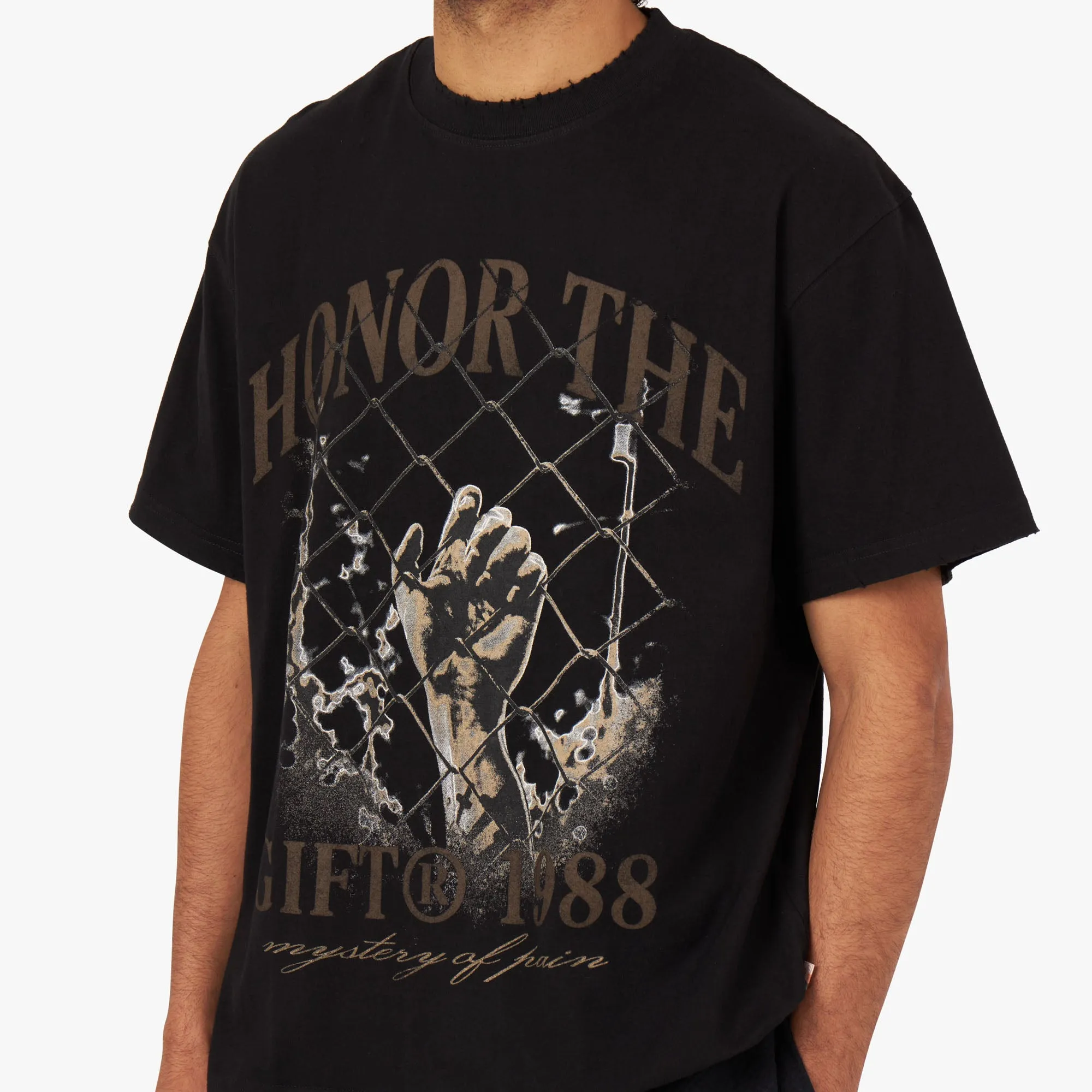 Honor The Gift Mystery of Pain T-shirt / Black sold by Livestock product image thumbnail 4
