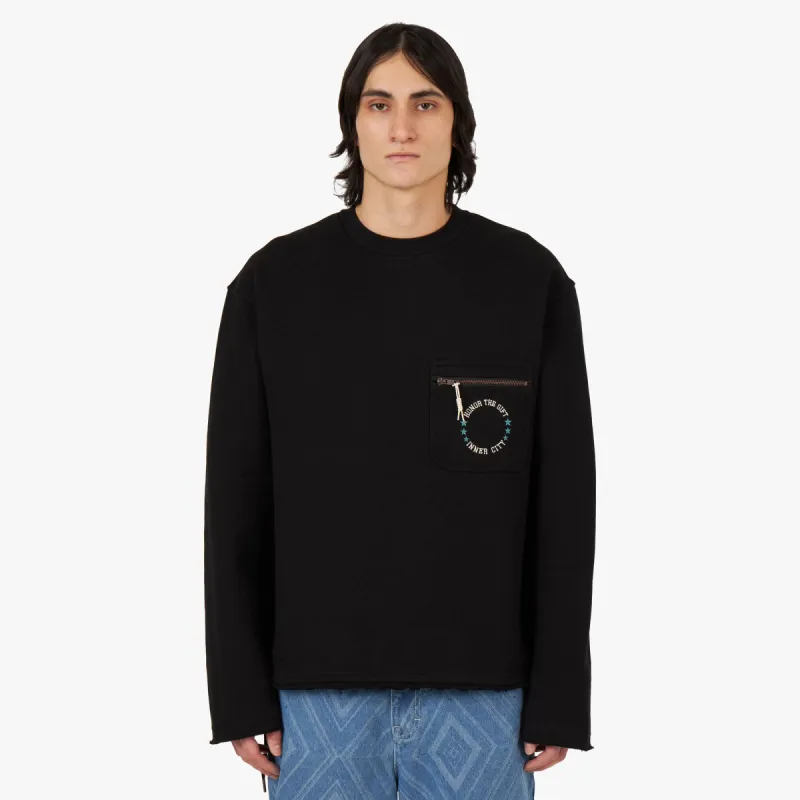 Honor The Gift Pocket Pullover Crewneck / Black made by Livestock