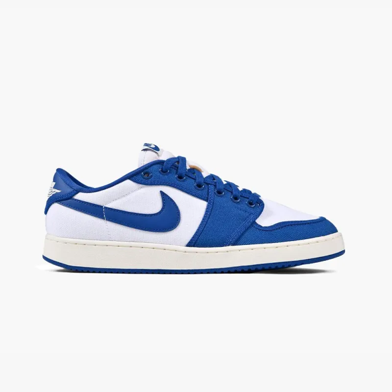 Jordan 1 KO Low White / Dark Royal Blue sold by Livestock