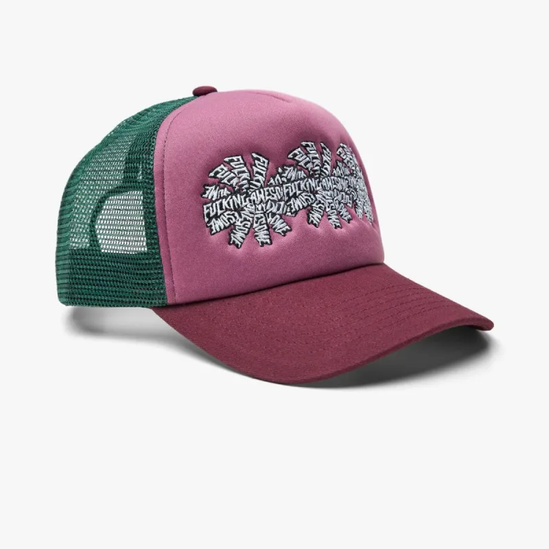 Fucking Awesome 3 Spiral Trucker Hat Pink / Maroon sold by Livestock