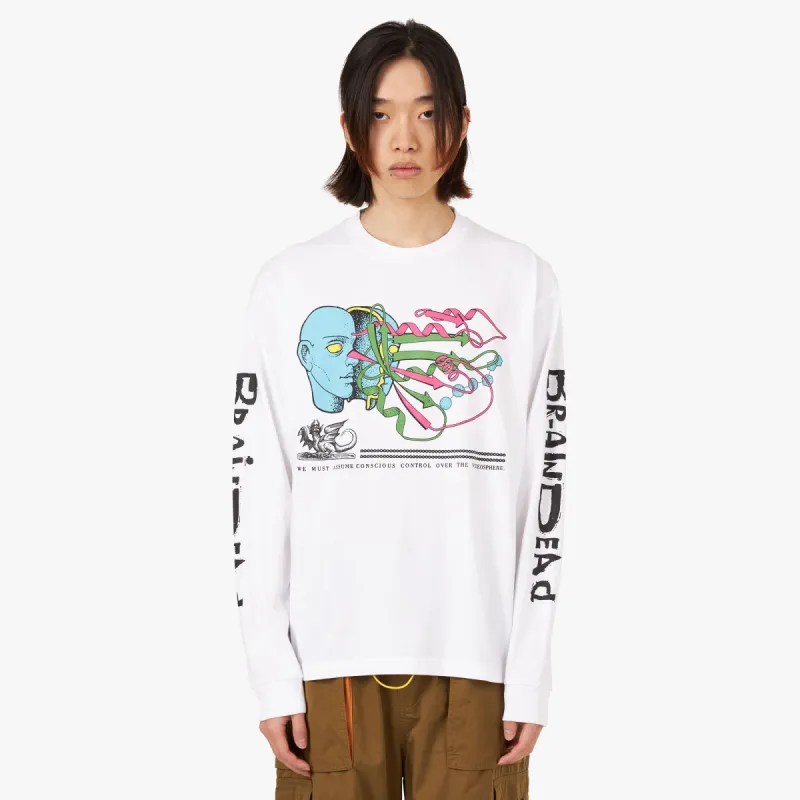 Brain Dead Conscious Control Long Sleeve T-shirt / White sold by Livestock