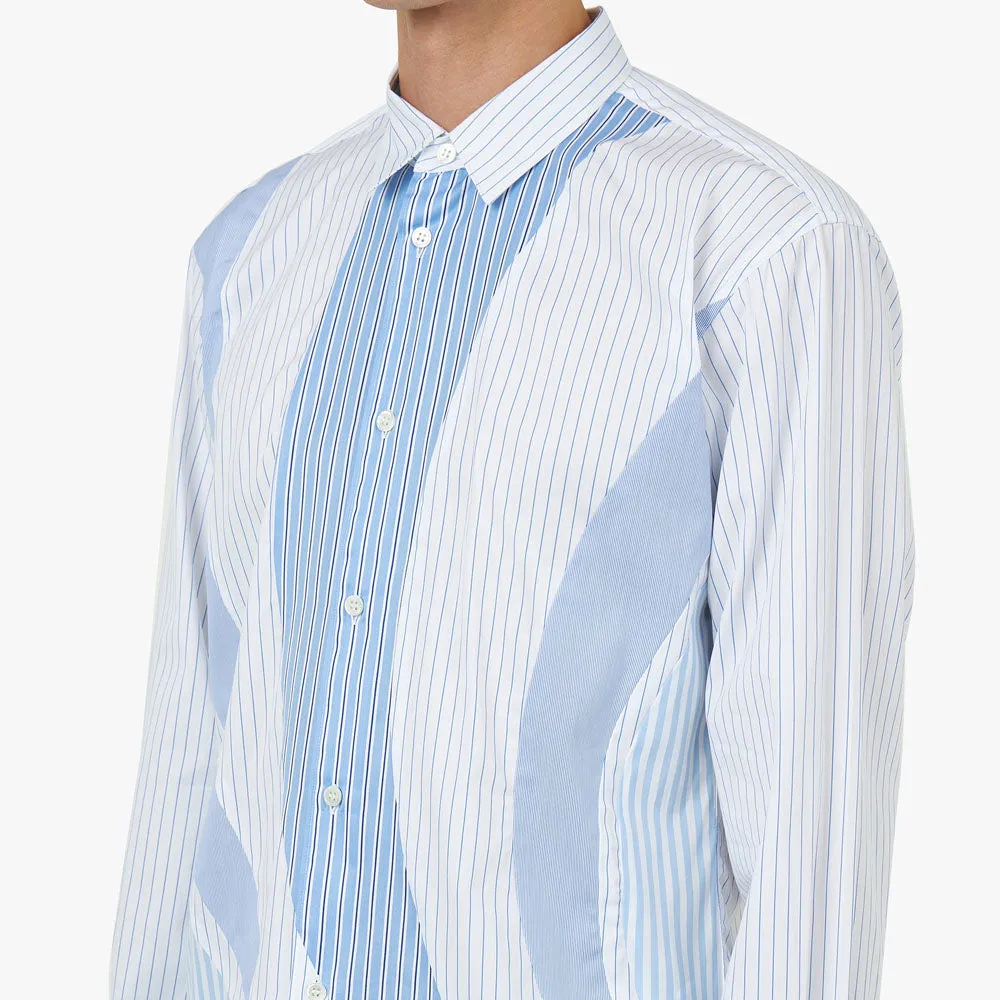 COMME des GARÇONS SHIRT Poplin Stripe Shirt Blue / Multi sold by Livestock product image thumbnail 4