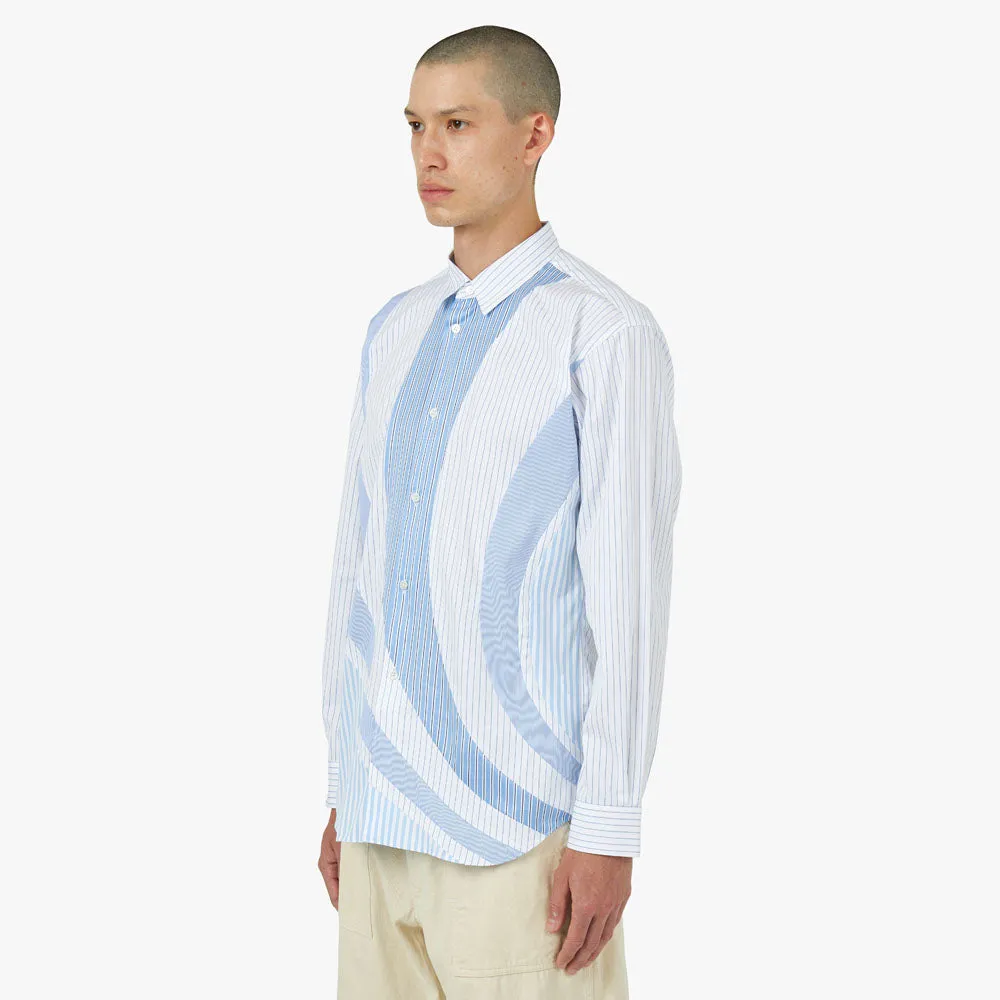 COMME des GARÇONS SHIRT Poplin Stripe Shirt Blue / Multi sold by Livestock product image thumbnail 2