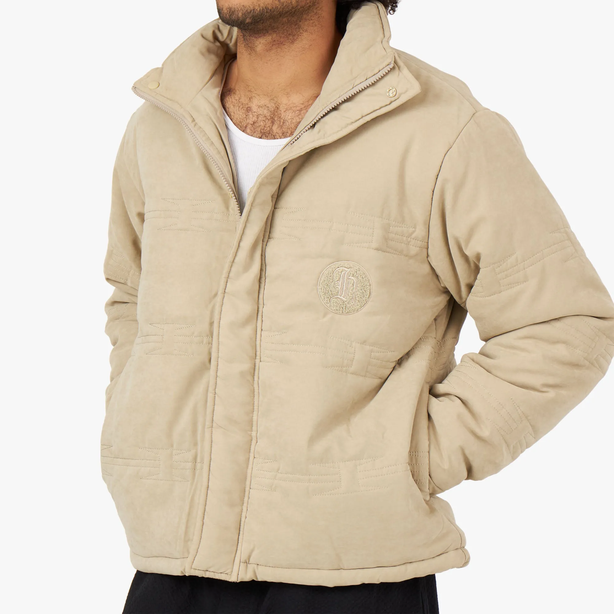 Honor The Gift H Wire Quilt Jacket / Bone sold by Livestock product image thumbnail 4