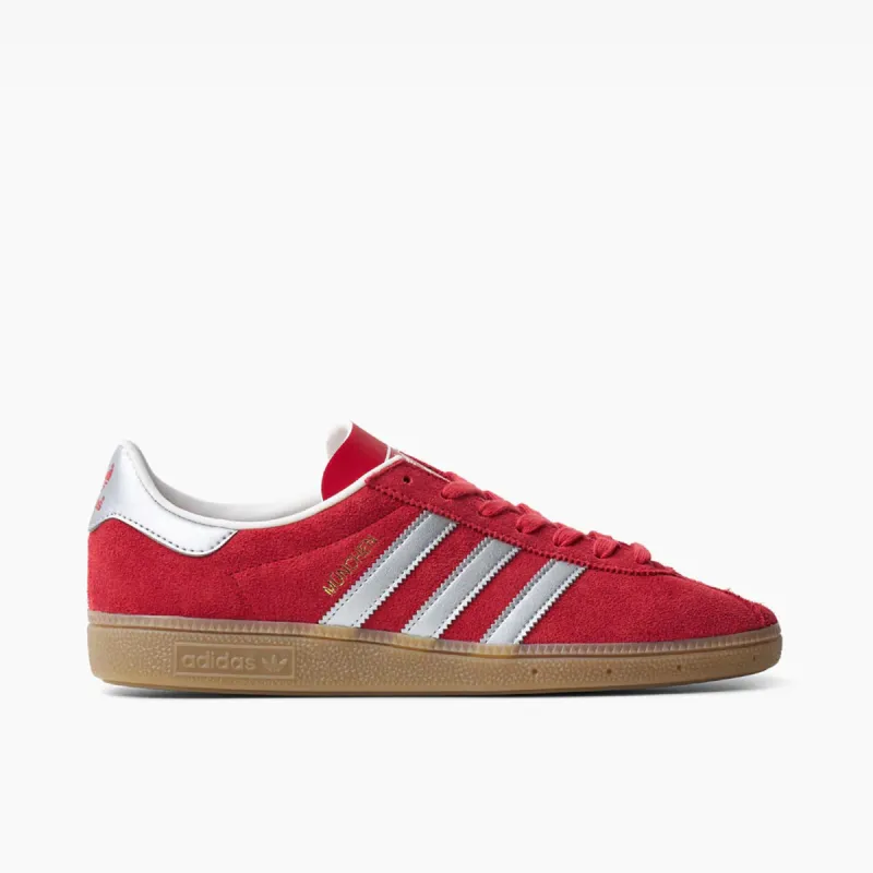 adidas Originals Munchen Scarlet / Matte Silver sold by Livestock