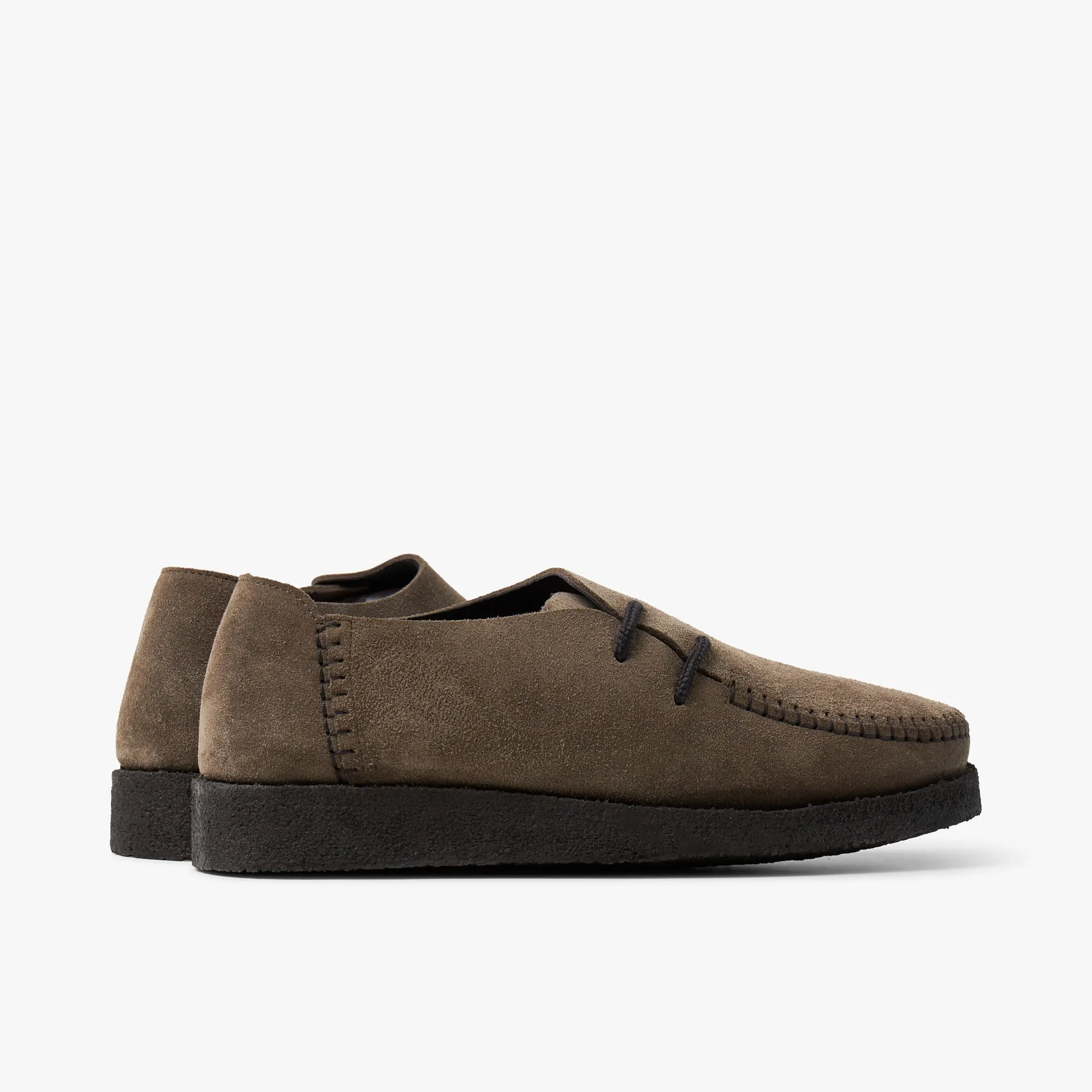 靴 Padmore&Barnes Original Low Suede 9 Livestock x Padmore & Barnes Side Seam / Olive | Parallel
