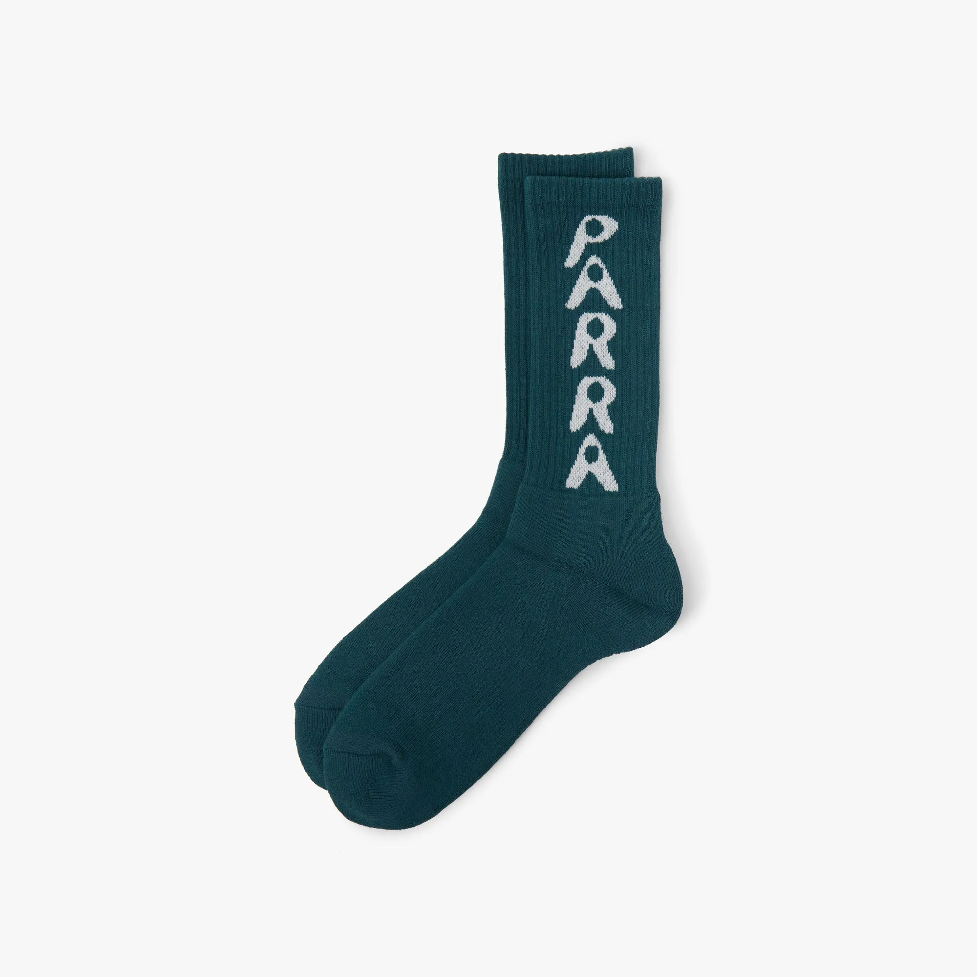 by Parra Hole Logo Crew Socks / Castleton Green sold by Livestock
