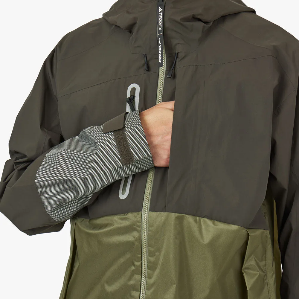 adidas Terrex x and wander Xploric RAIN.RDY Jacket Shadow Olive / Olive Strata sold by Livestock product image thumbnail 4