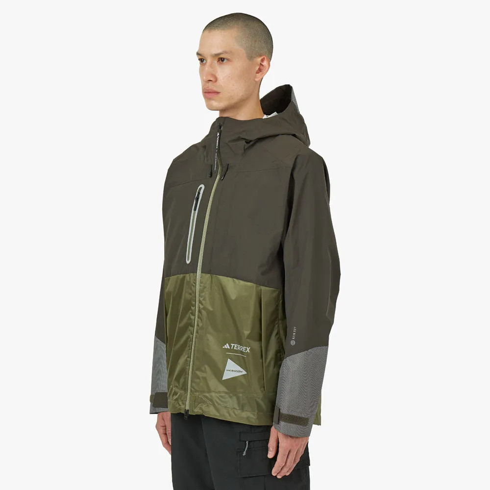 adidas Terrex x and wander Xploric RAIN.RDY Jacket Shadow Olive / Olive Strata sold by Livestock product image thumbnail 2