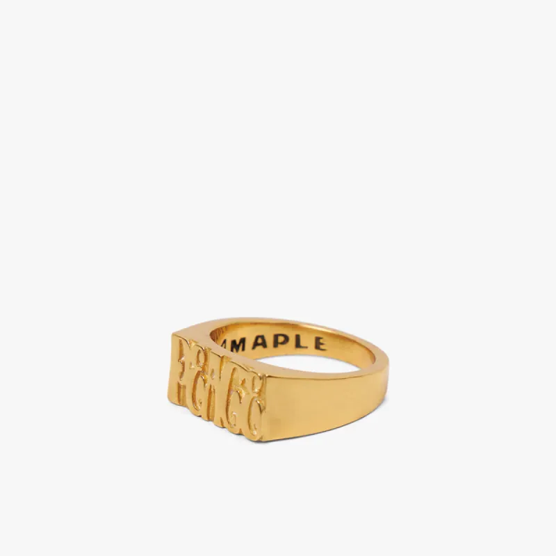 MAPLE Word Peace Ring / 14K Gold Plated sold by Livestock