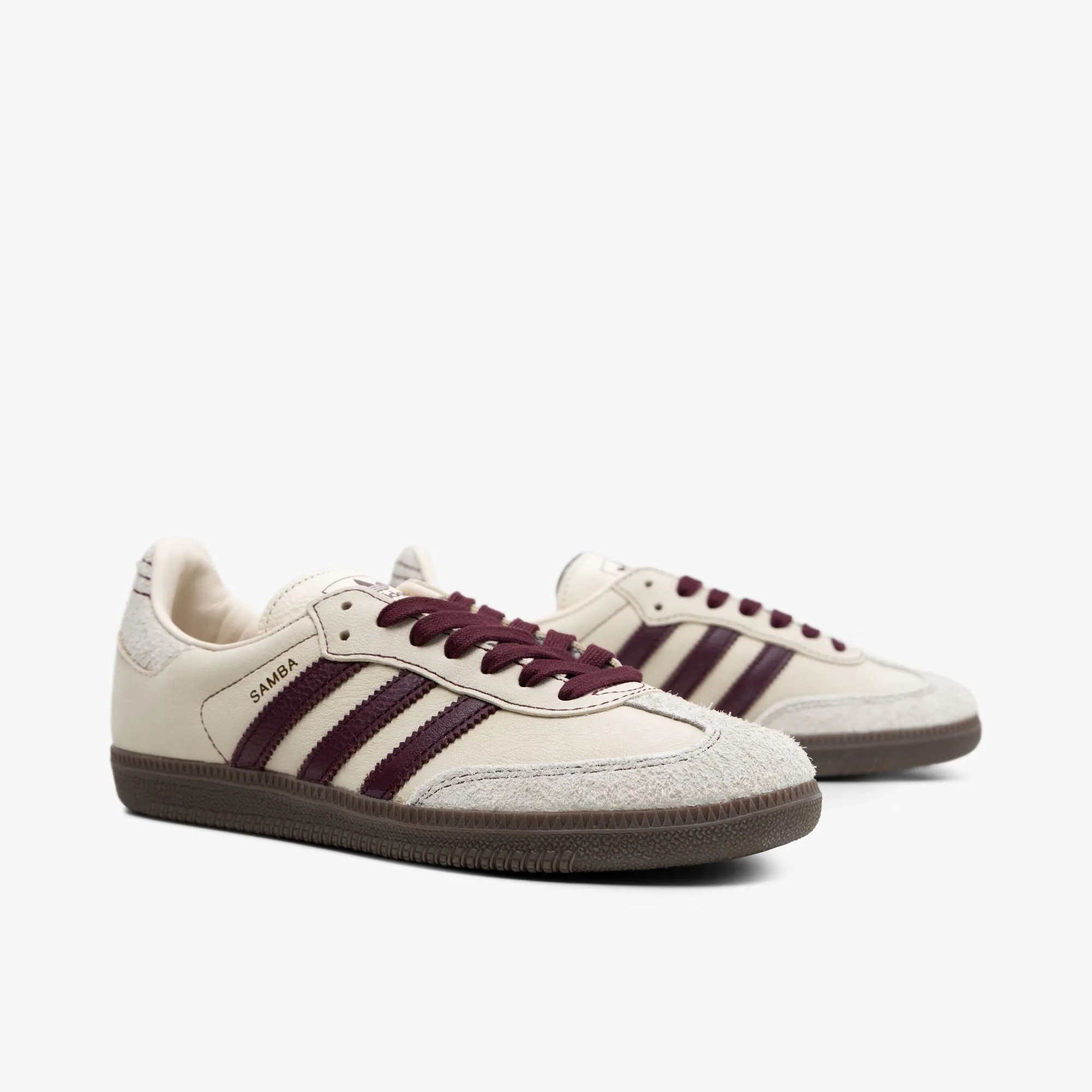 adidas Originals Women's Samba OG Wonder White / Maroon - Putty Grey sold by Livestock product image thumbnail 3