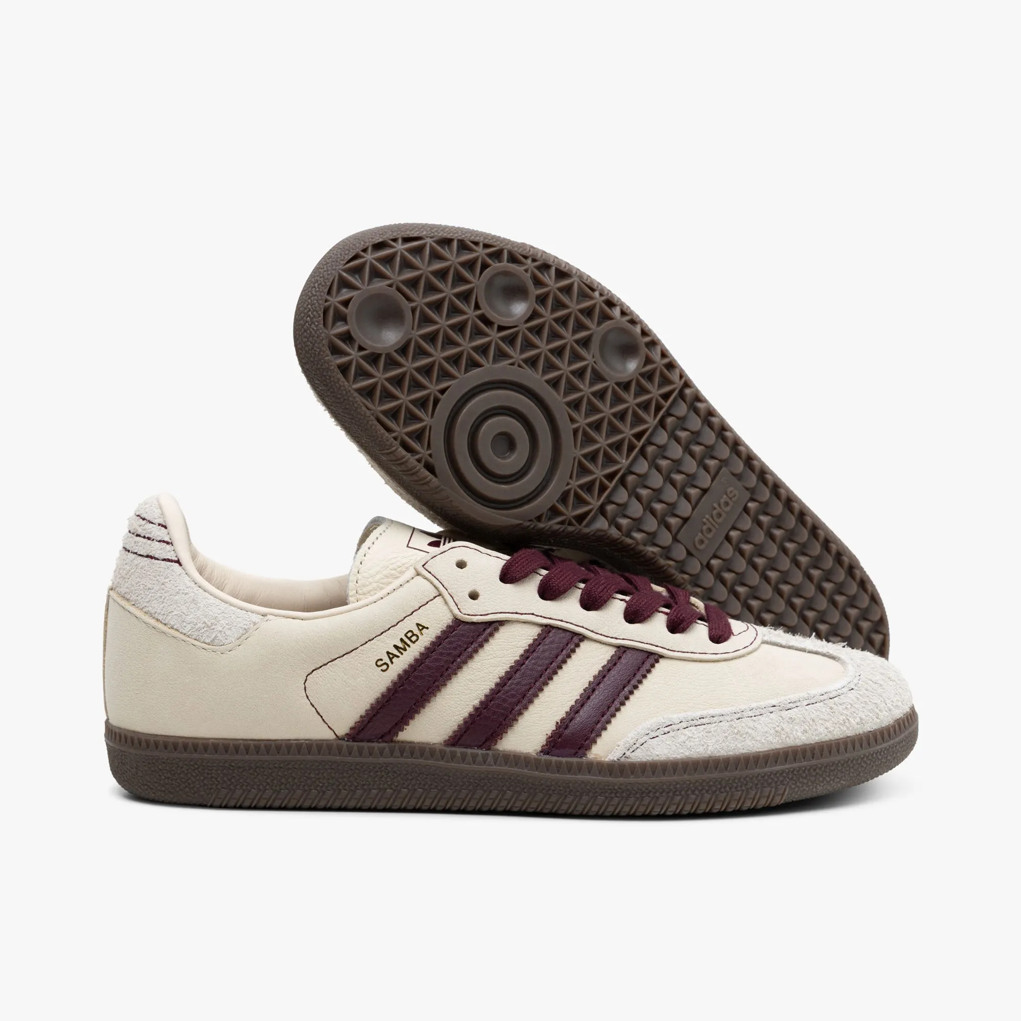 adidas Originals Women's Samba OG Wonder White / Maroon - Putty Grey sold by Livestock product image thumbnail 2