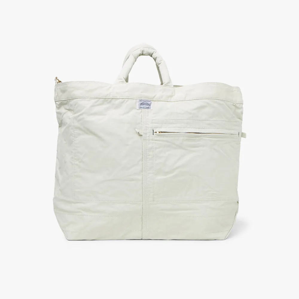 PORTER Mile 2Way Tote Bag / White sold by Livestock