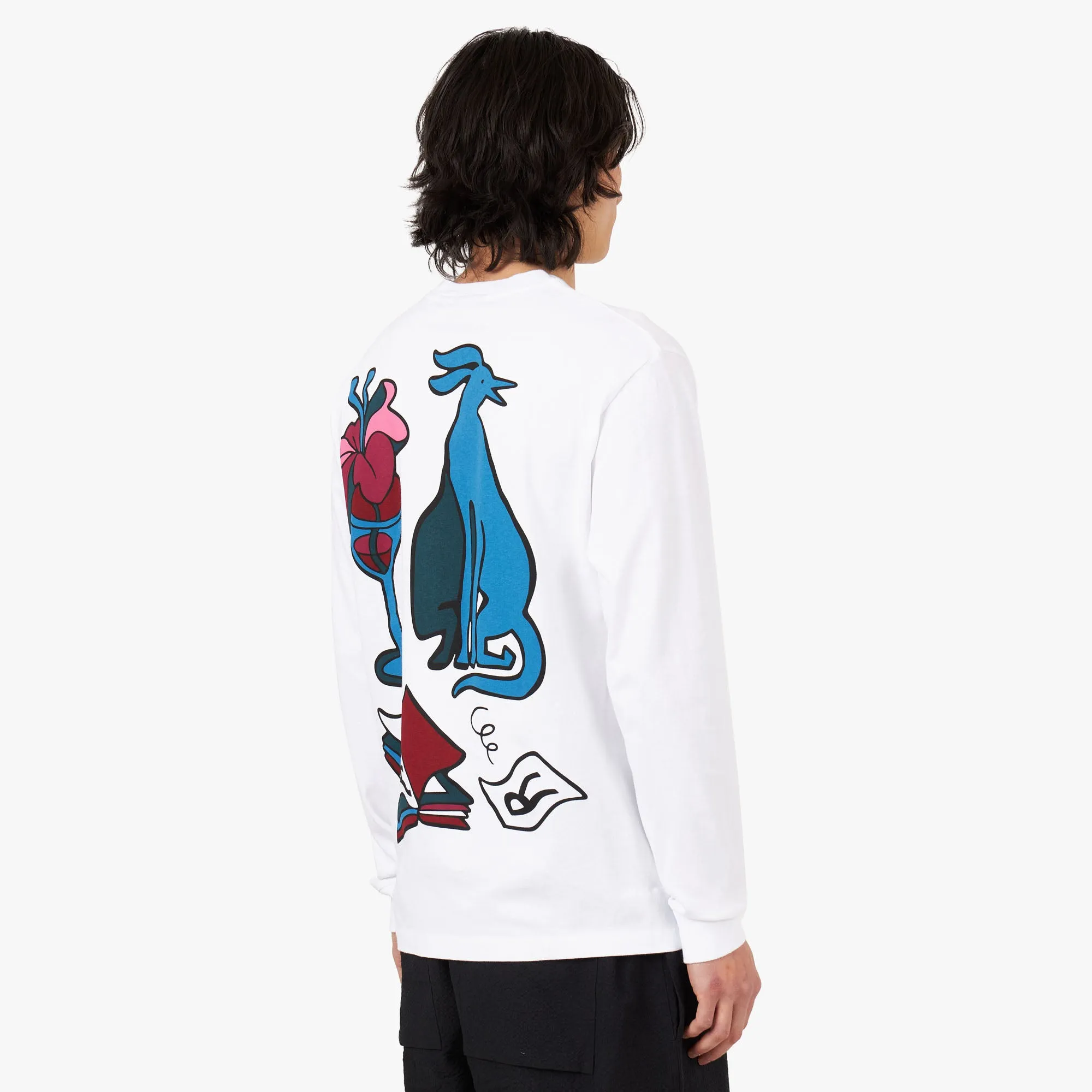 by Parra Wine and Books Long Sleeve T-shirt / White sold by Livestock product image thumbnail 3