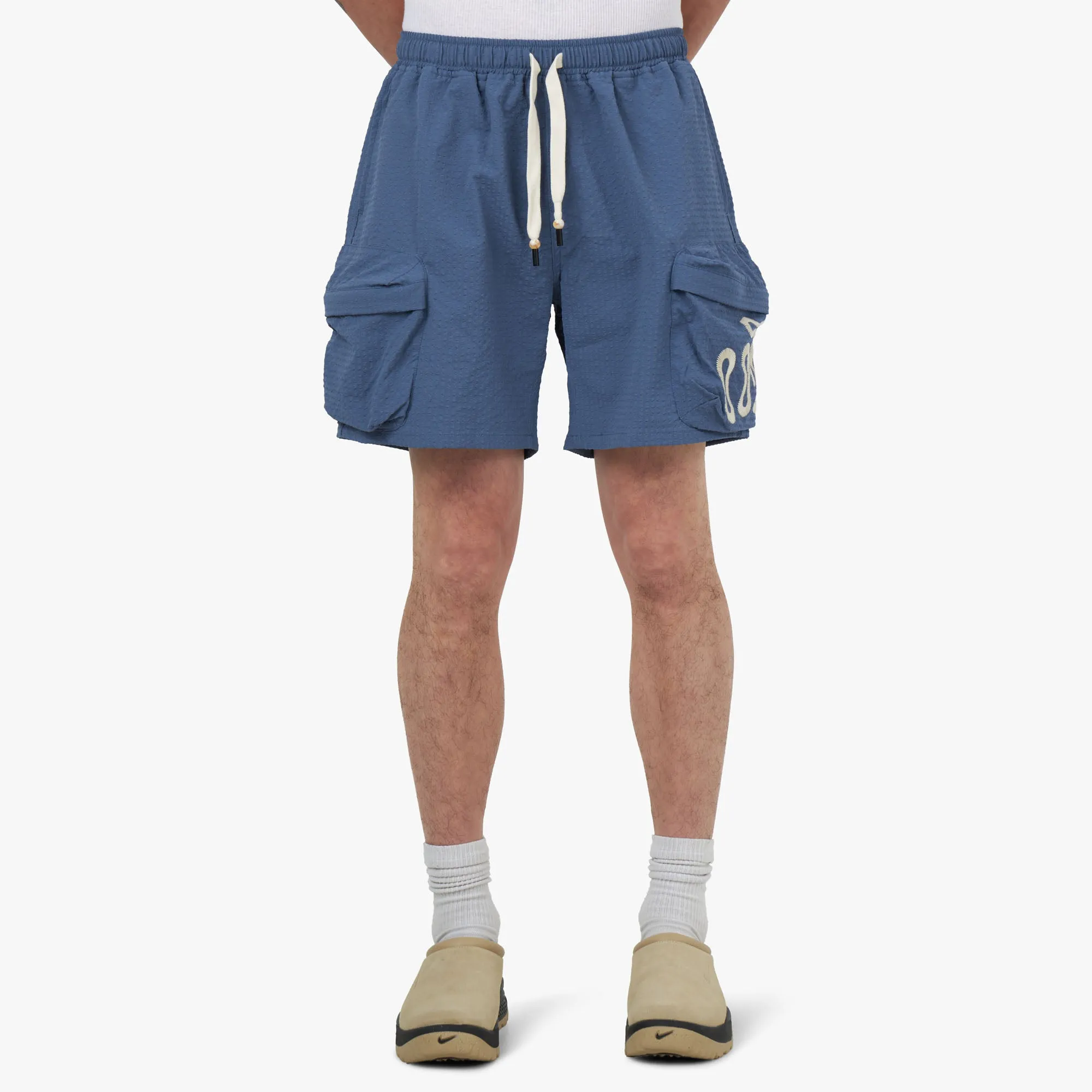 Honor The Gift Cargo Shorts / Blue sold by Livestock