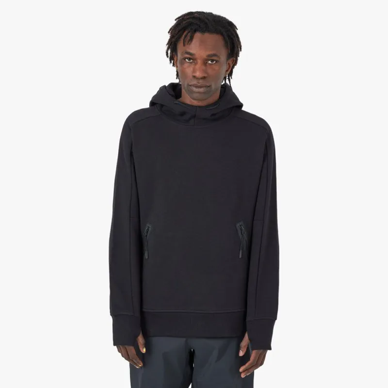 C.P. Company Diagonal Raised Fleece Goggle Pullover Hoodie / Black sold by Livestock