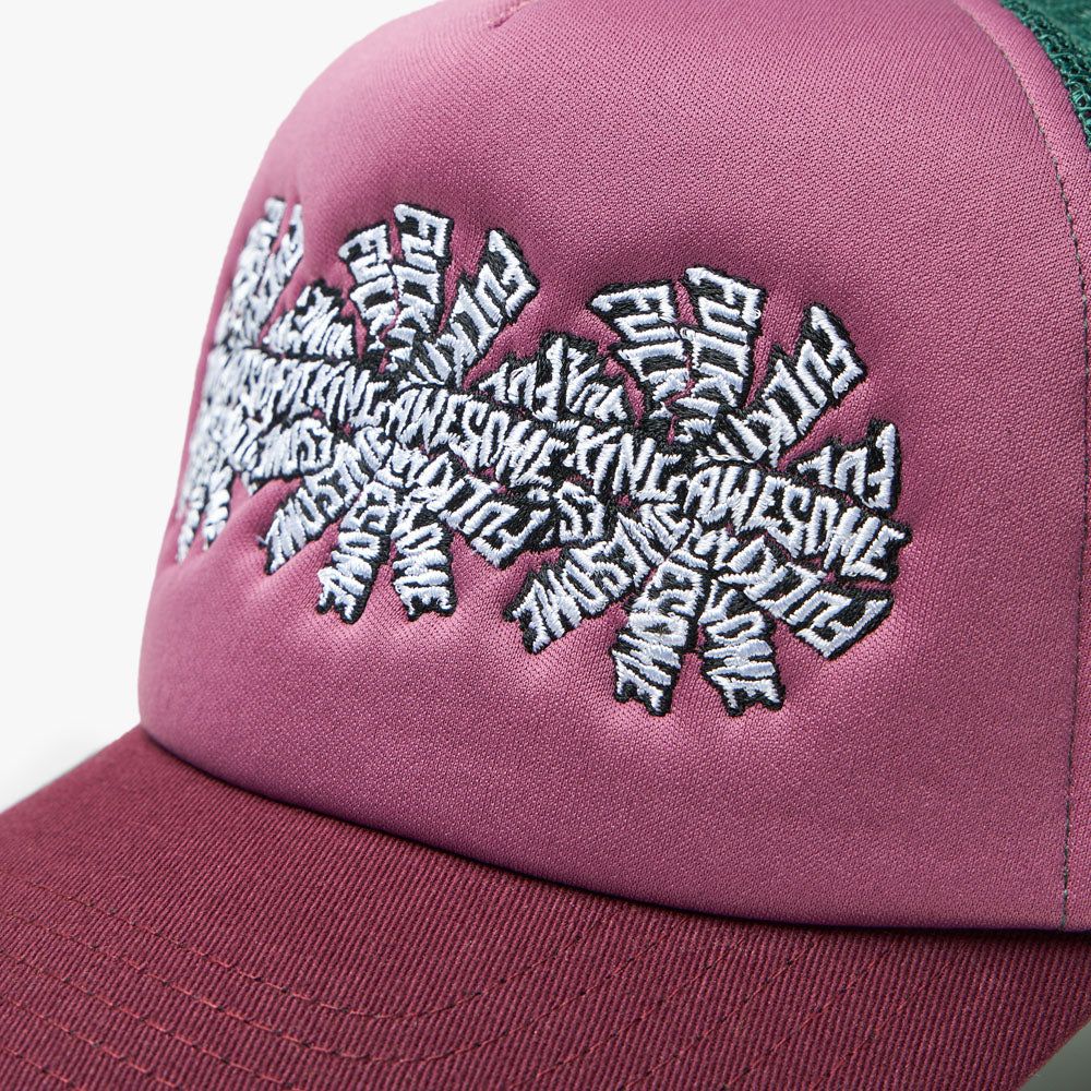 Fucking Awesome 3 Spiral Trucker Hat Pink / Maroon sold by Livestock product image thumbnail 4