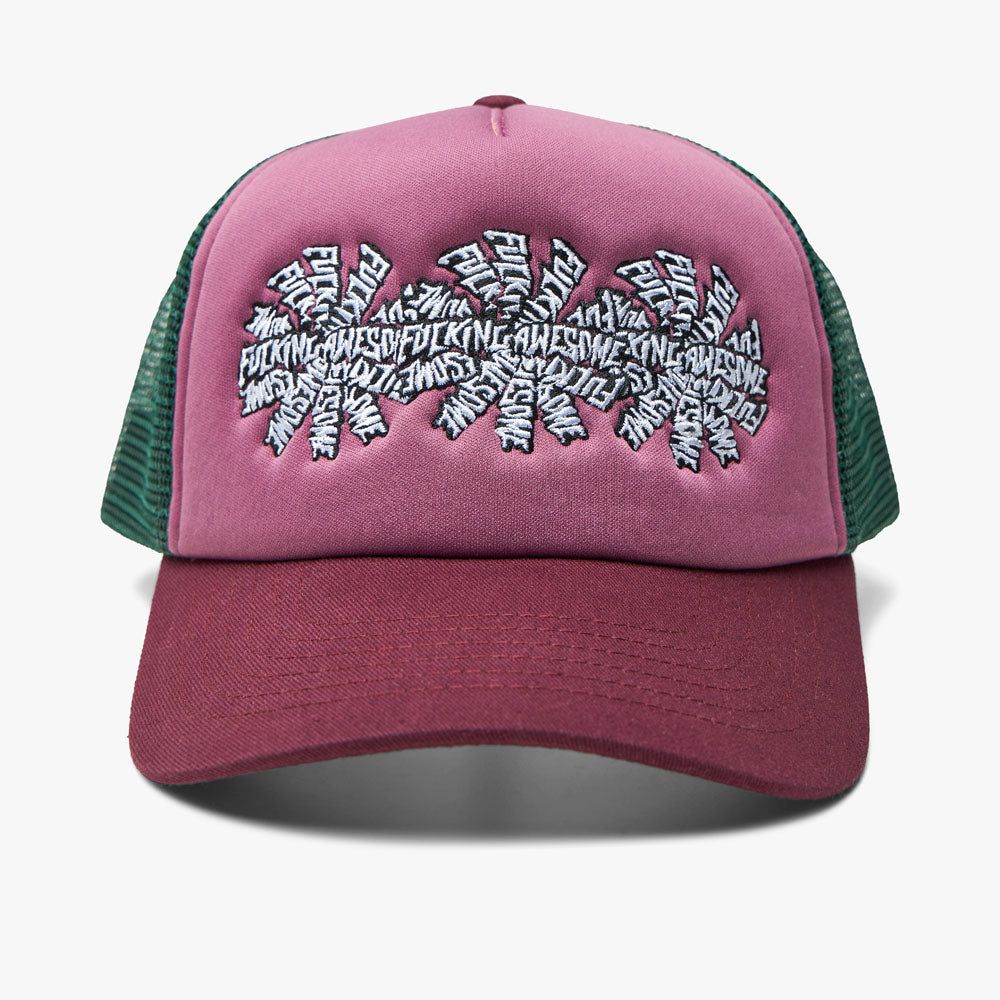 Fucking Awesome 3 Spiral Trucker Hat Pink / Maroon sold by Livestock product image thumbnail 2