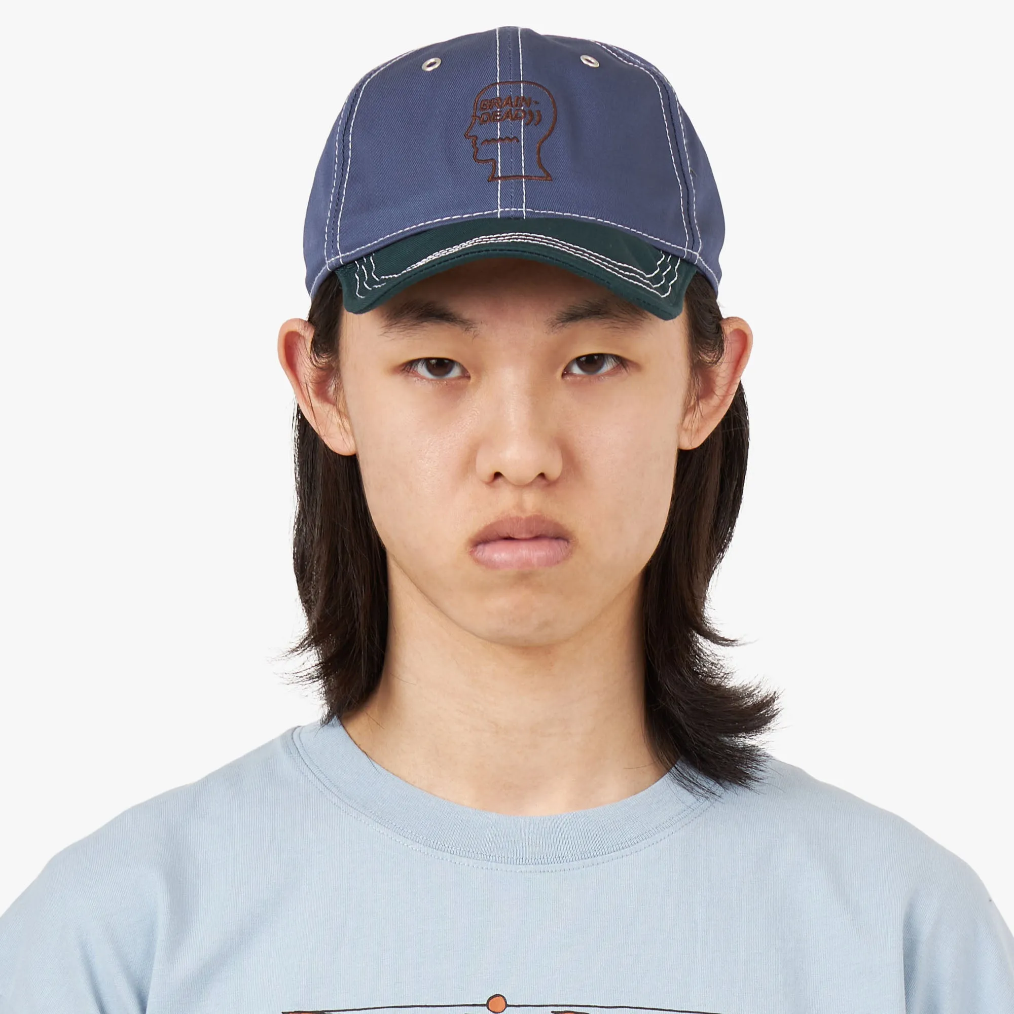 Brain Dead Wire Brim 6 Panel Hat / Slate Blue | Parallel