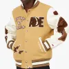 BAPE Multi Motif Varsity Jacket / Beige sold by Livestock
