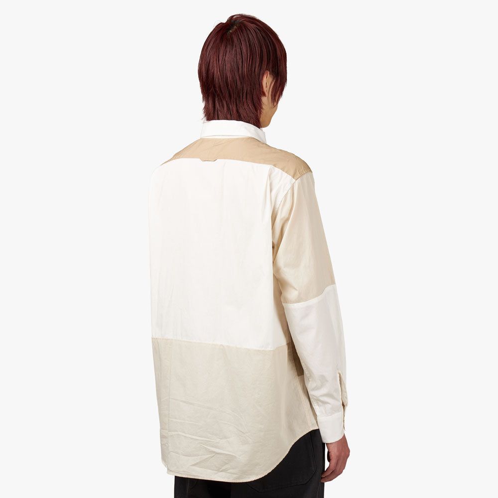 Engineered Garments Cotton Broadcloth Combo Short Collar Shirt / White sold by Livestock product image thumbnail 3