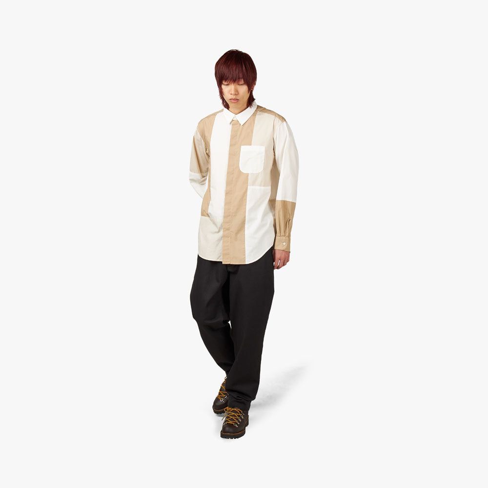 Engineered Garments Cotton Broadcloth Combo Short Collar Shirt / White sold by Livestock product image thumbnail 8